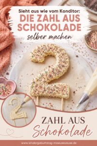 Kindergeburtstag Zahl aus Schokolade