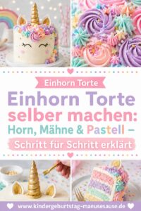 Kindergeburtstag_Einhorn_Torte_selber_machen