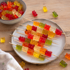 Gummibärchen Spieße für Halloween