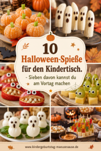 Herzhafte Halloween Spieße für Kinderparty