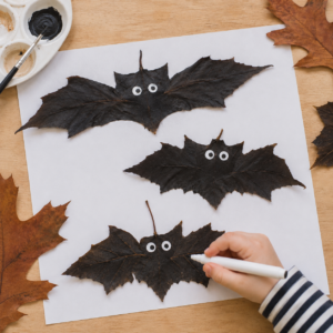 Halloween basteln Fledermäuse