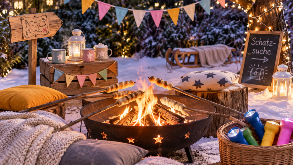 Kindergeburtstag im Winter draußen feiern