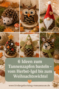 Tannenzapfen basteln Igel Wichtel