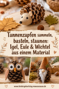 Tannenzapfen basteln mit Kindern