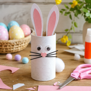 Tiere aus Klopapierrollen Hase