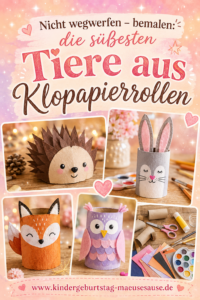 Tiere aus Klopapierrollen basteln