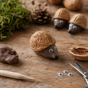 Walnuss basteln Igel