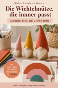 Wichtel basteln mit Kindern Advent