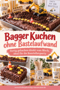 Bagger-Kuchen-Kindergeburtstag