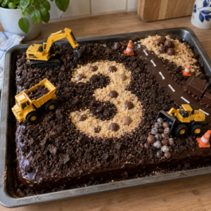 Baustellen-Kuchen-Zahl
