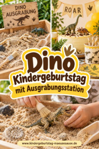 Dino Kindergeburtstag mit Ausgrabungsstation