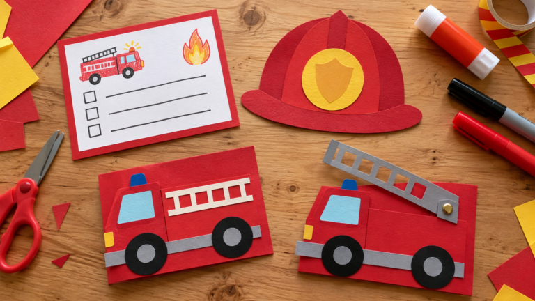 Feuerwehr Einladung basteln