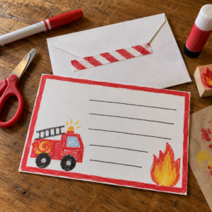 Feuerwehr Einladung selber basteln