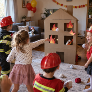 Feuerwehr-Kindergeburtstag-Spiel
