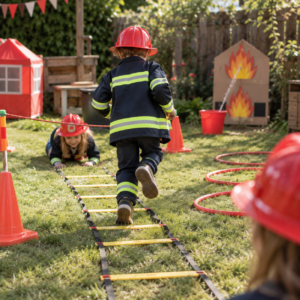 Feuerwehr-Kindergeburtstag-Spiel-Parcours