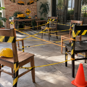 Kindergeburtstag-Baustellenparty-Parcours