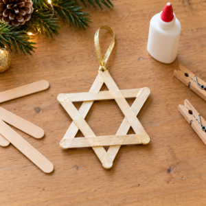 Weihnachtsstern aus Eisstielen