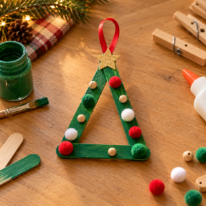 Weihnachtsbaum aus Eisstielen
