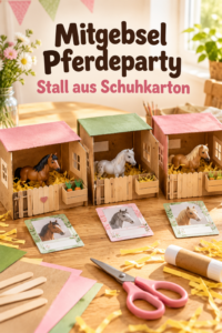 Pferdeparty im Schuhkarton-Stall Kindergeburtstag