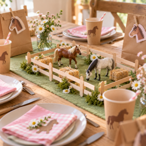 Tischdeko Pferde Kindergeburtstag