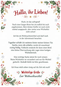 Weihnachtlicher Wichtelbrief