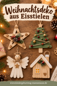 Weihnachtsdeko aus Eisstielen