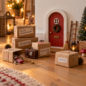 Weihnachtszauber vor der Wichteltür